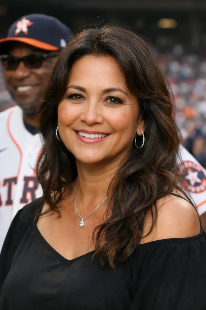 Melissa Esplana smiling at a public event with Dusty Baker – biography, age, family and lifestyle image